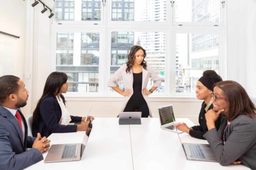 stakeholders in a meeting